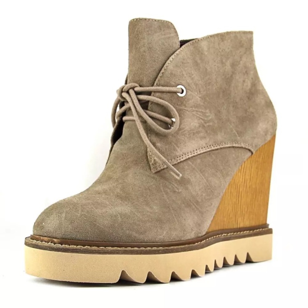 BCBG | Nariska suede lace up wedge bootie